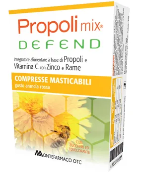 Propoli Mix Defend 30 Compresse Masticabili Gusto Arancia