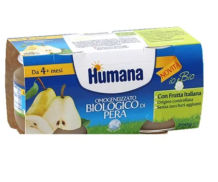 Humana Omogeneizzato Pera Bio 2 Vasetti 100 G