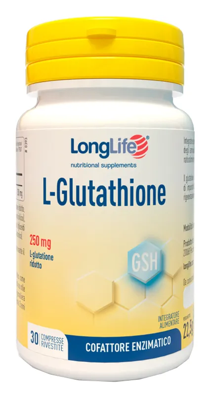 LONGLIFE L-GLUTATHIONE 250 MG 30 COMPRESSE