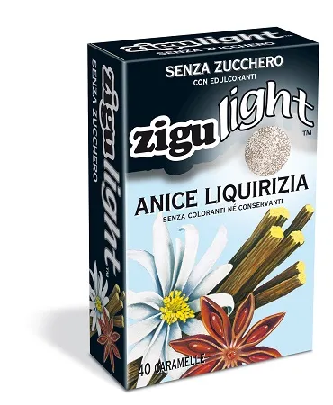 Zigulight Anice Liquirizia 40 Caramelle 40 G