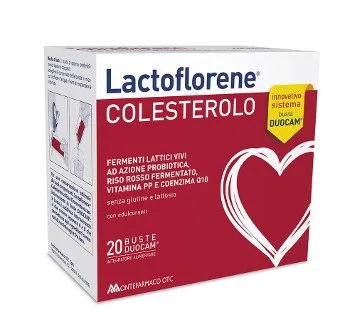 Lactoflorene Colesterolo Fermenti Lattici Vivi Azione Probiotica 20 Buste Duocam