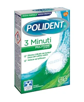 POLIDENT 3 MINUTI 66 COMPRESSE