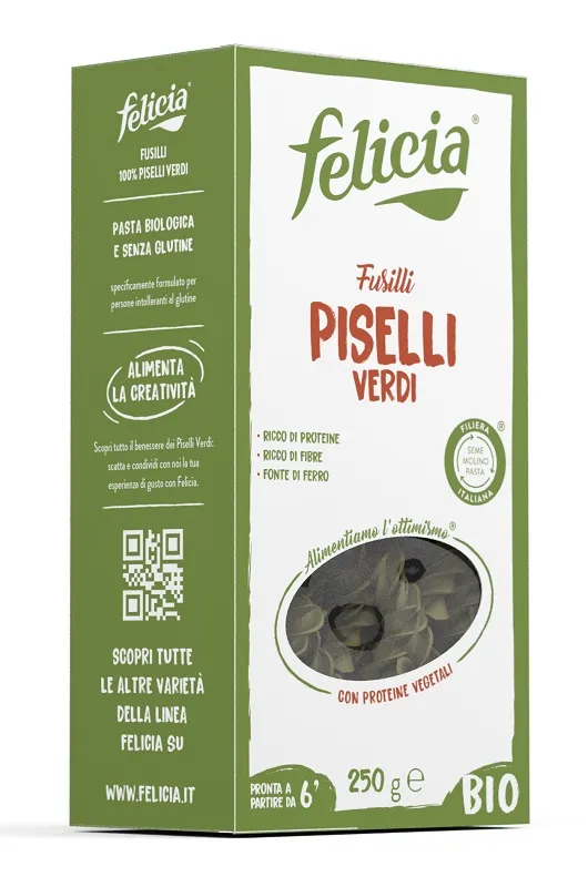 FELICIA BIO FUSILLI PISELLI VERDI 250 G