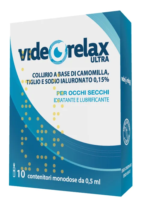 Soluzione Oftalmica Idratante E Lubrificante Videorelax Ultra Contenitore Monodose Da 0,5 Ml 10 Pezzi