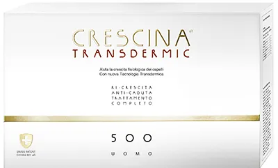 TRATTAMENTO COMPLETO CRESCINA TRANSDERMIC RI-CRESCITA 500 UOMO 20+20 FIALE DA 3,5 ML