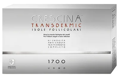 TRATTAMENTO COMPLETO CRESCINA TRANSDERMIC ISOLE FOLLICOLARI 1700 UOMO 10+10 FIALE DA 3,5 ML