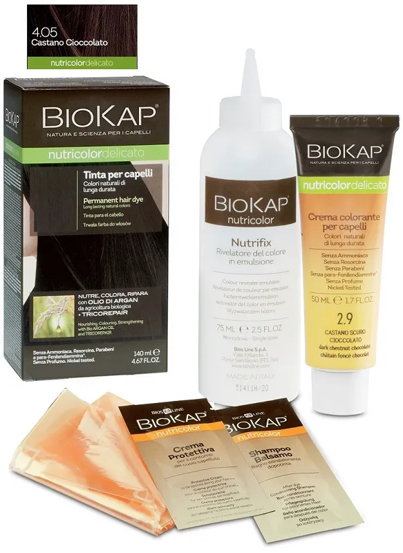 Biokap Nutricolor Delicato 4,05 New Castano Cioccolato Tinta 140 Ml