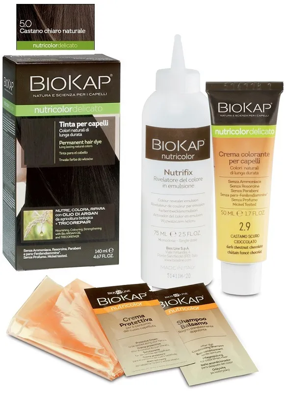 Biokap Nutricolor Delicato 5,0 New Castano Chiaro Naturale Tinta 140 Ml