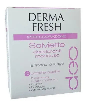 Dermafresh Ipersudorazione 10 Salviettine Deodoranti