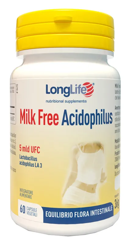 Longlife Milk Free Acidophilus 60 Capsule Vegetali