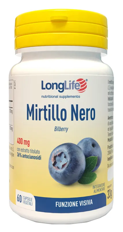 Longlife Mirtillo Nero 60 Capsule Vegetali