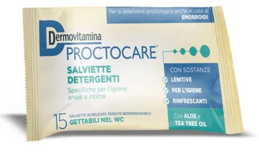 Dermovitamina Proctocare 15 Salviettine Detergenti