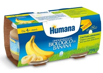 HUMANA OMOGENEIZZATO BANANA BIOLOGICO 2 VASETTI 100 G