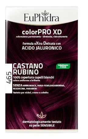 Euphidra Colorprp Xd 465 Castano Rubino Gel Colorante Capelli+attivante+balsamo+guanti