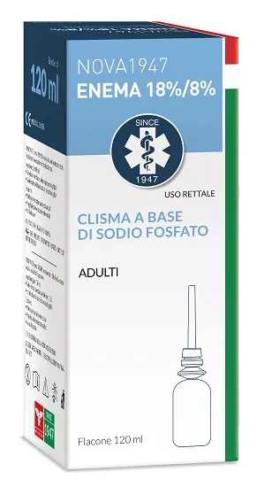 NOVA1947 ENEMA 18%/8% CLISMA A BASE DI SODIO FOSFATO ADULTI 120 ML