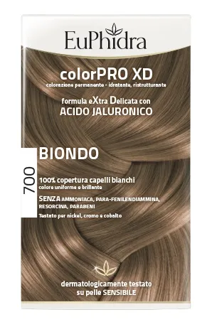 Euphidra Colorpro Xd 700 Biondo Gel Colorante Capelli In Flacone + Attivante + Balsamo + Guanti