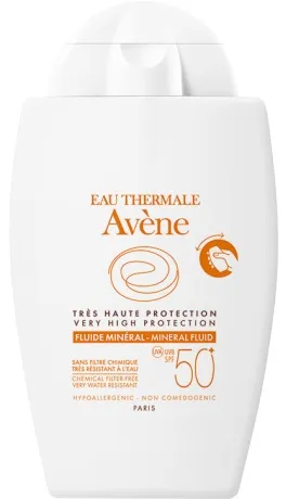 Eau Thermale Avene Solare Fluido Minerale 50+ 40 Ml