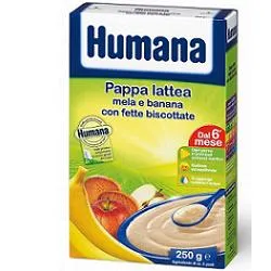 HUMANA PAPPA LATTEA MELA BANANA CON FETTE BISCOTTATE 250G