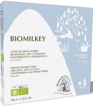 BIOMILKEY LATTE DI ASINA PASTORIZZATO E LIOFILIZZATO BIOLOGICO 100% ITALIANO 100 G