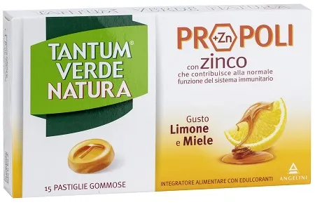 Tantum Verde Natura Pastiglie Gommose Limone E Miele 15 Pastiglie