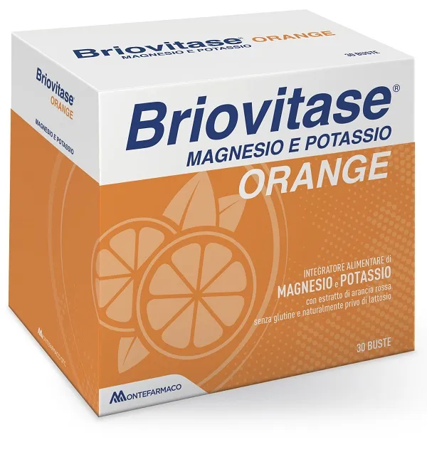 Briovitase Orange Integratore Magnesio Potassio 30 Bustine Effervescenti Gusto Arancia