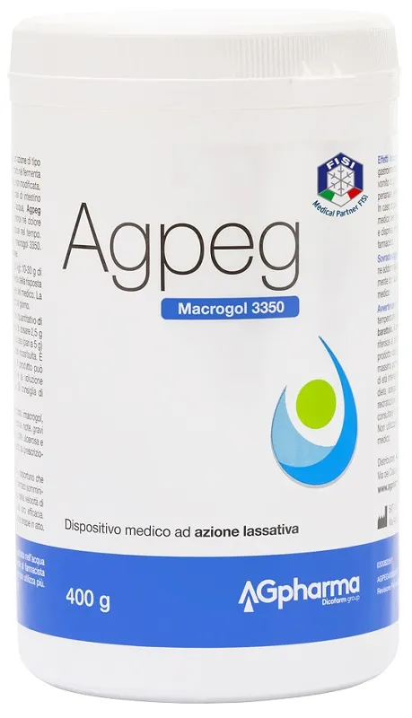 AGPEG MACROGOL 3350 BARATTOLO 400 G