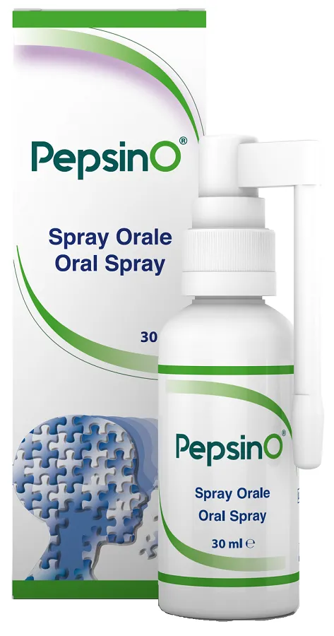 Pepsino Spray Orale Ad Azione Meccanica Per Riduzione Delle Manifestazioni Sintomatologiche Faringee Del Reflusso Gastroesofageo 30ml