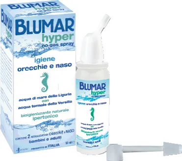 Blumar Hyper Spray No Gas Soluzione Ipertonica Igiene Naso E Orecchio 50 Ml