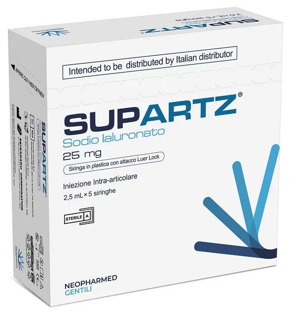 Siringa Preriempita Intra-articolare Supartz Acido Ialuronico 25 Mg 2,5 Ml 5 Pezzi