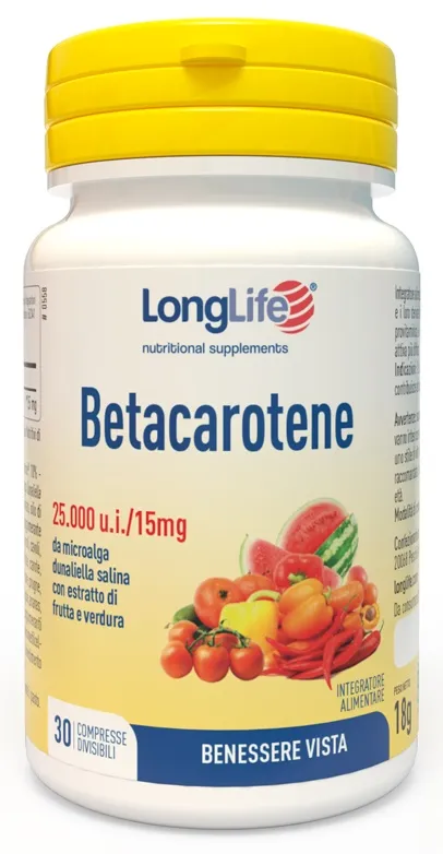 Longlife Betacarotene 25000 Ui 30 Compresse