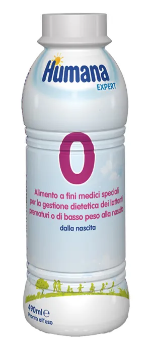 HUMANA 0 EXPERT 490 ML BOTTIGLIA