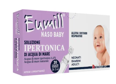 Eumill Naso Baby Soluzione Ipertonica 20 Contenitori Monodose 5 Ml