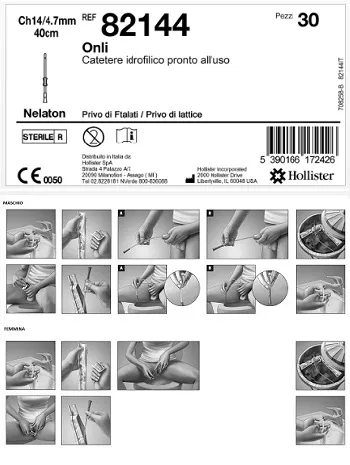 Catetere Idrofilico Onli Pronto All'uso 40 Cm Ch 14 30 Pezzi