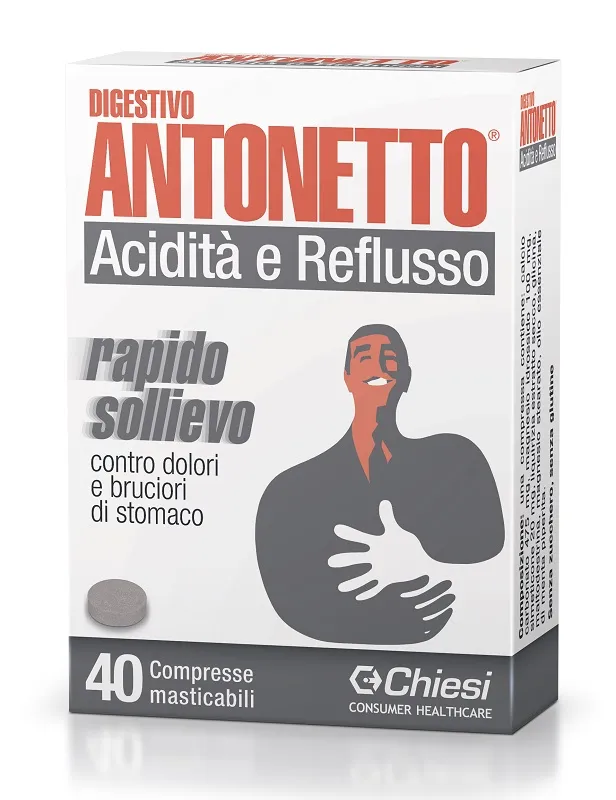 Digestivo Antonetto Acidita' E Reflusso 40 Compresse Masticabili