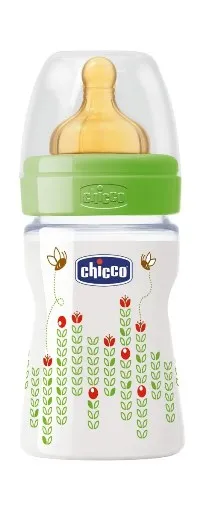 Chicco Biberon Well Being In Polipropilene Unisex Da 150 Ml Normal Lattice Ita