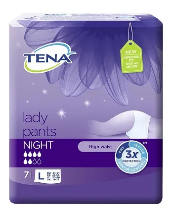 MUTANDINA ASSORBENTE TENA LADY PANTS NIGHT LARGE 7 PEZZI