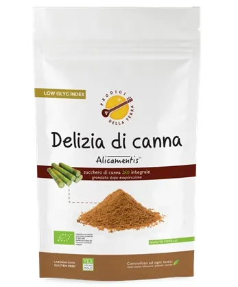 Delizia Di Canna Alicamentis Bio 300 G Zucchero Saccharum Officinarum L. Prodigi Della Terra