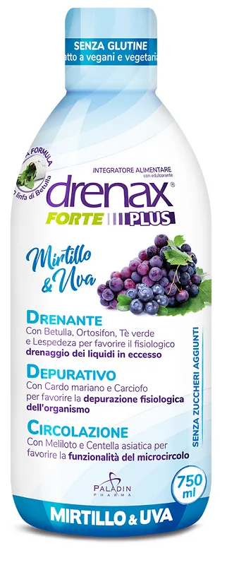 Drenax Forte Plus Originale Con Mirtillo E Uva 750 Ml