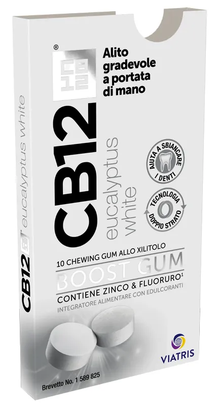 CB12 BOOST EUCALYPTUS WHITE 10 CHEWING GUM