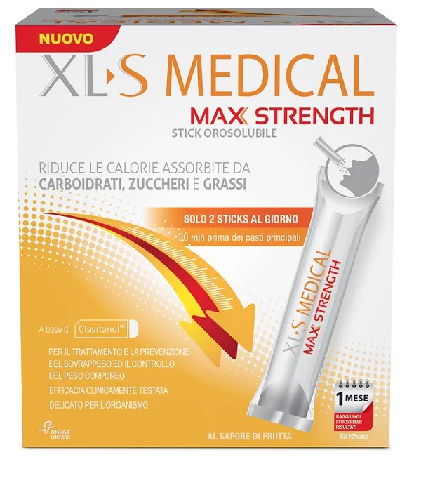 XLS MEDICAL MAX STRENGTH 60 STICK OROSOLUBILE