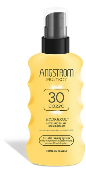 Angstrom Protect Latte Spray Solare Corpo Protezione Alta 30 Idratante 175ml