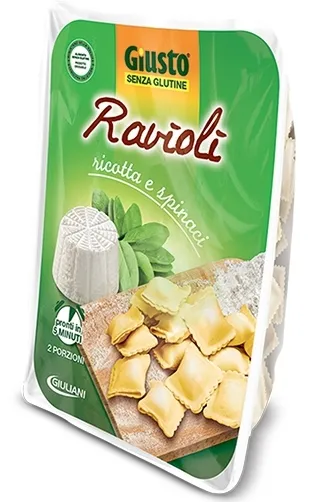 GIUSTO SENZA GLUTINE RAVIOLI RICOTTA E SPINACI 250 G