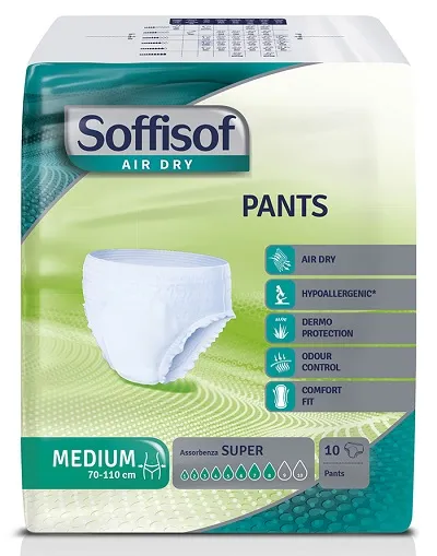 SOFFISOF AIR DRY PULL UP PANTS M EXTRA 10 PEZZI