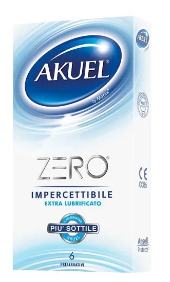 PROFILATTICO AKUEL ZERO EXTRALUBRIFICATO BOX DA 6 PEZZI