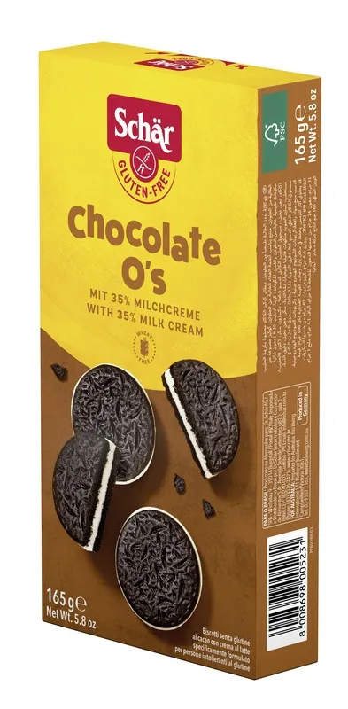 SCHAR CHOCOLATE O'S BISCOTTI 165 G