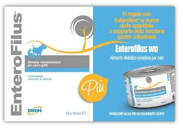 ENTEROFILUS 12 X 10 ML + ENTEROFILUS WET DIET 150 G IN OMAGGIO