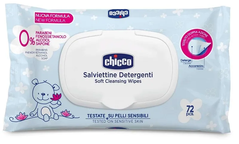 CHICCO COSMESI SALVIETTE 72 PEZZI PLAQ