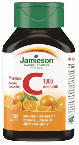 JAMIESON VITAMINA C 1000 ARANCIA 120 COMPRESSE MASTICABILI 168 G