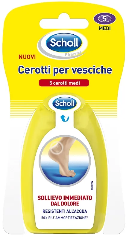 SCHOLL CEROTTI PER VESCICHE MEDIO DITA DEI PIEDI 6 PEZZI