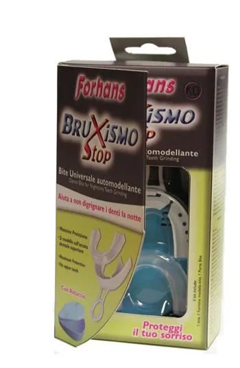 BITE UNIVERSALI AUTOMODELLANTI BRUXISMO STOP FORHANS 2 PEZZI